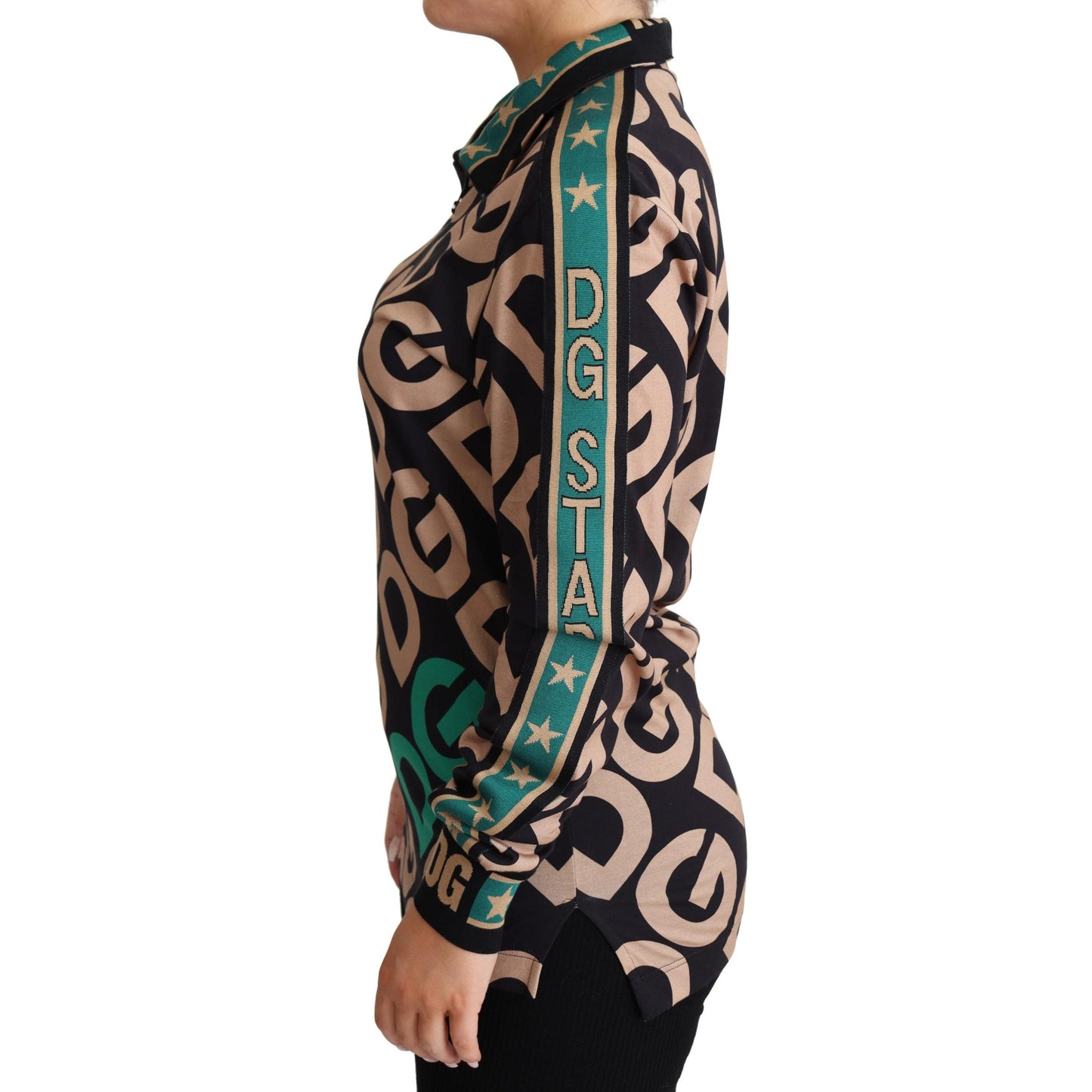 Multicolor DG Mania Half Zip Pullover Sweater