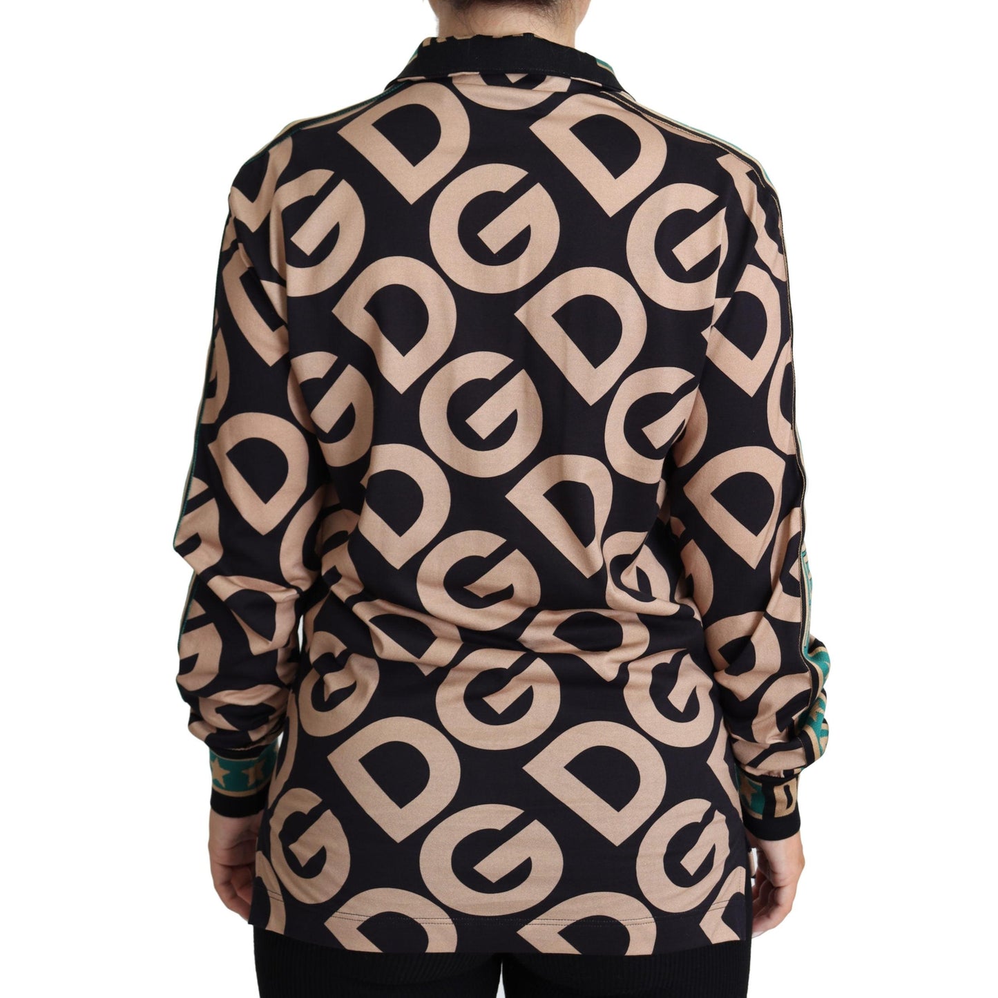 Multicolor DG Mania Half Zip Pullover Sweater