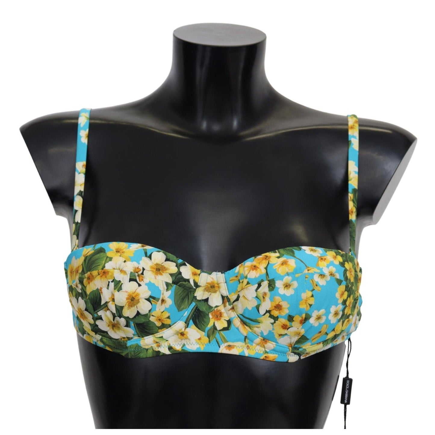 Light Blue Floral Swimsuit Beachwear Bikini Tops