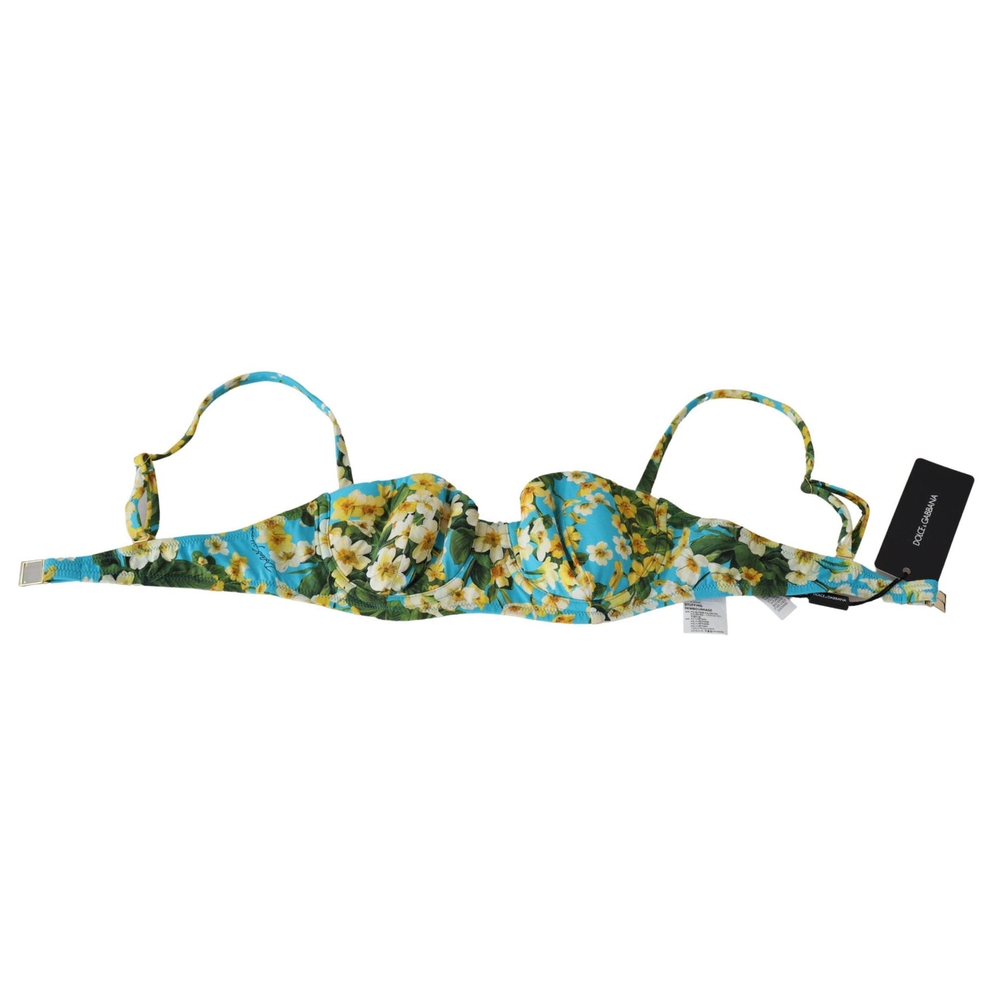 Light Blue Floral Swimsuit Beachwear Bikini Tops