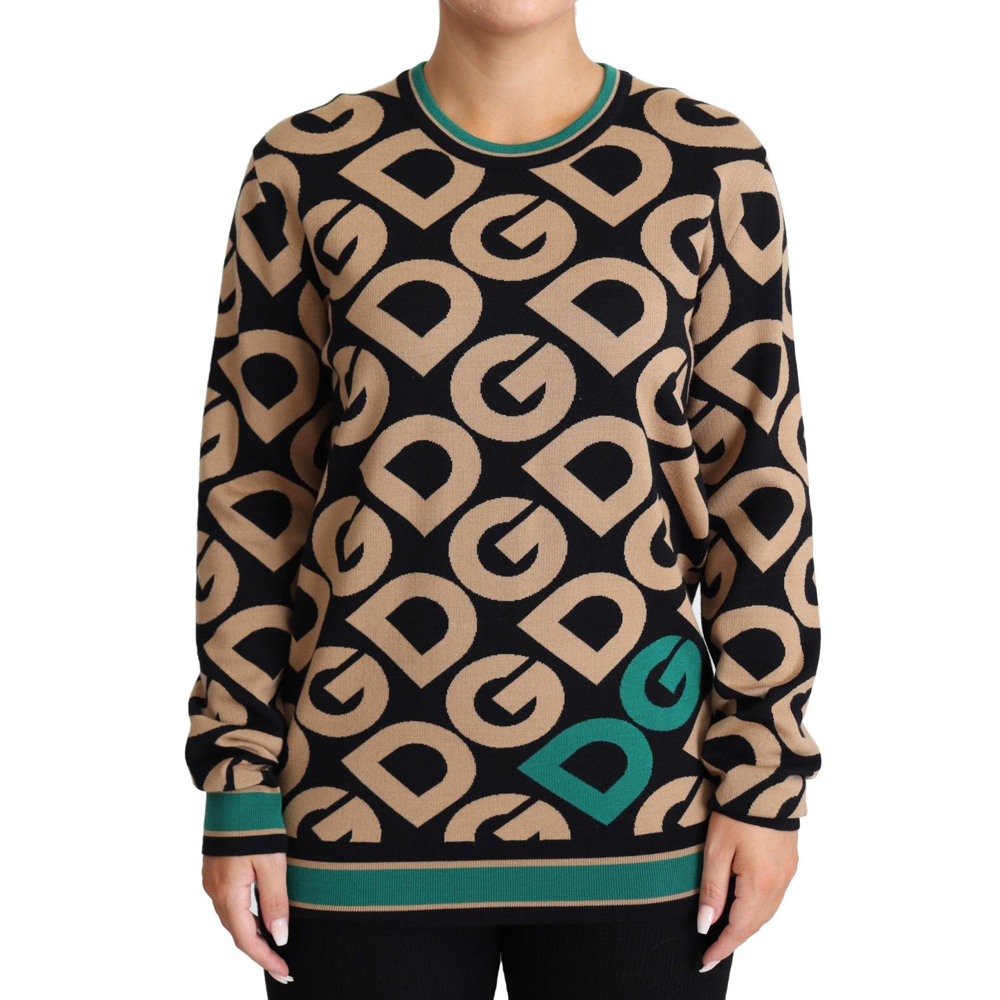 Multicolor DG Mania Wool Crewneck Pullover Sweater