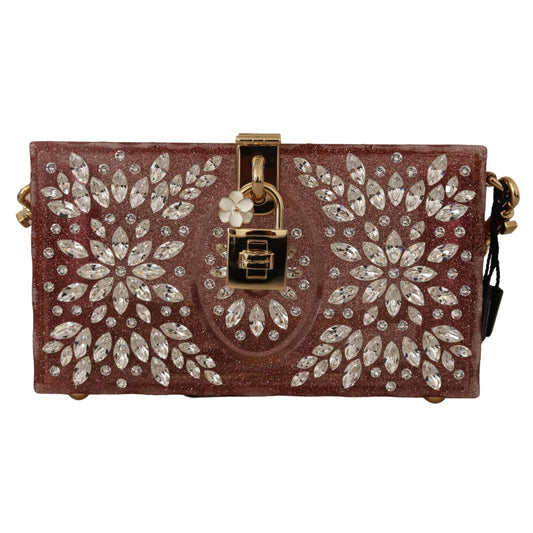 Pink Crystals Clutch Cross Body Women Box Bag - coffeewithmee2