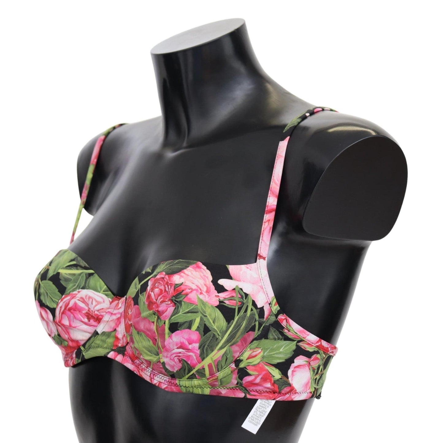 Pink Floral Print Swimsuit Beachwear Bikini Tops