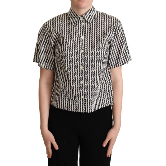 White Black Fantasy Pattern Shirt