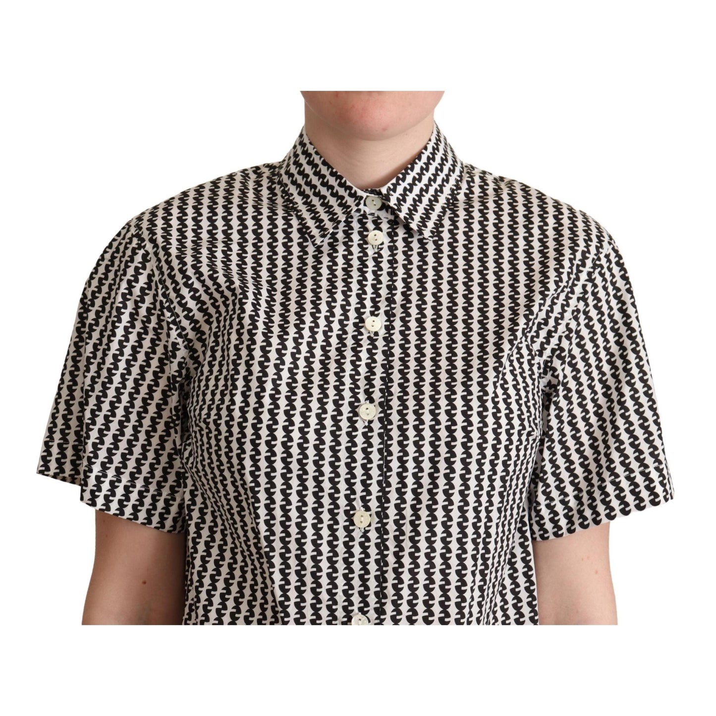 White Black Fantasy Pattern Shirt