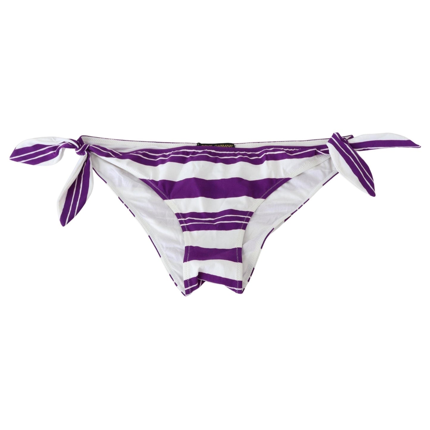 Purple White Stripes Beachwear Bikini Bottom