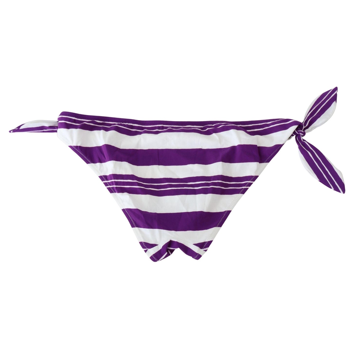 Purple White Stripes Beachwear Bikini Bottom