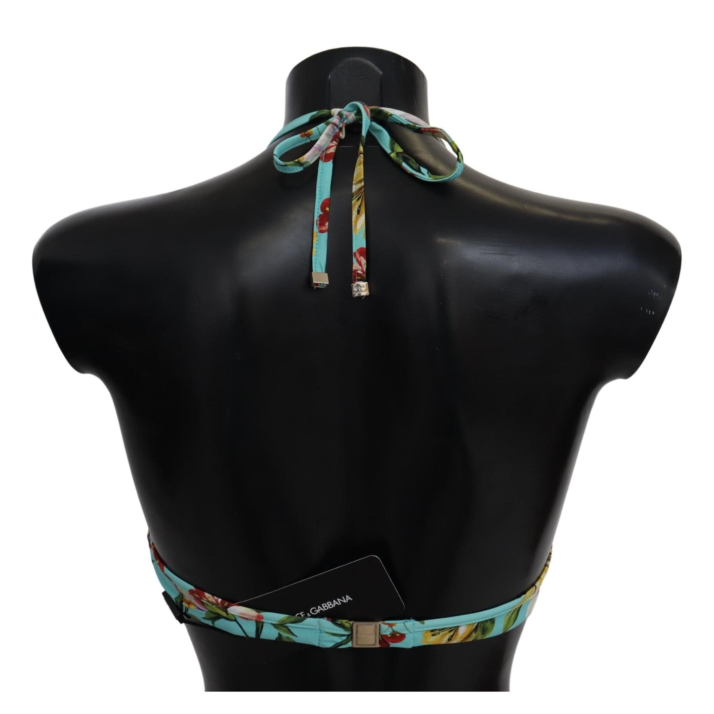 Mint Green Floral Print Beachwear Bikini Tops