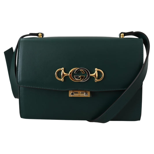 Green Leather Zumi Shoulder Bag - coffeewithmee2