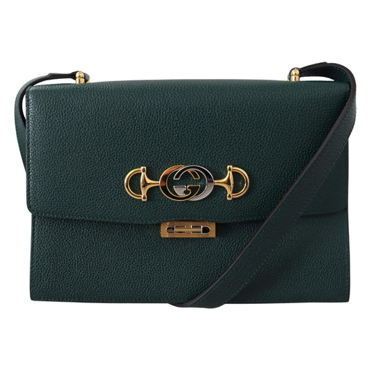 Green Leather Zumi Shoulder Bag - coffeewithmee2