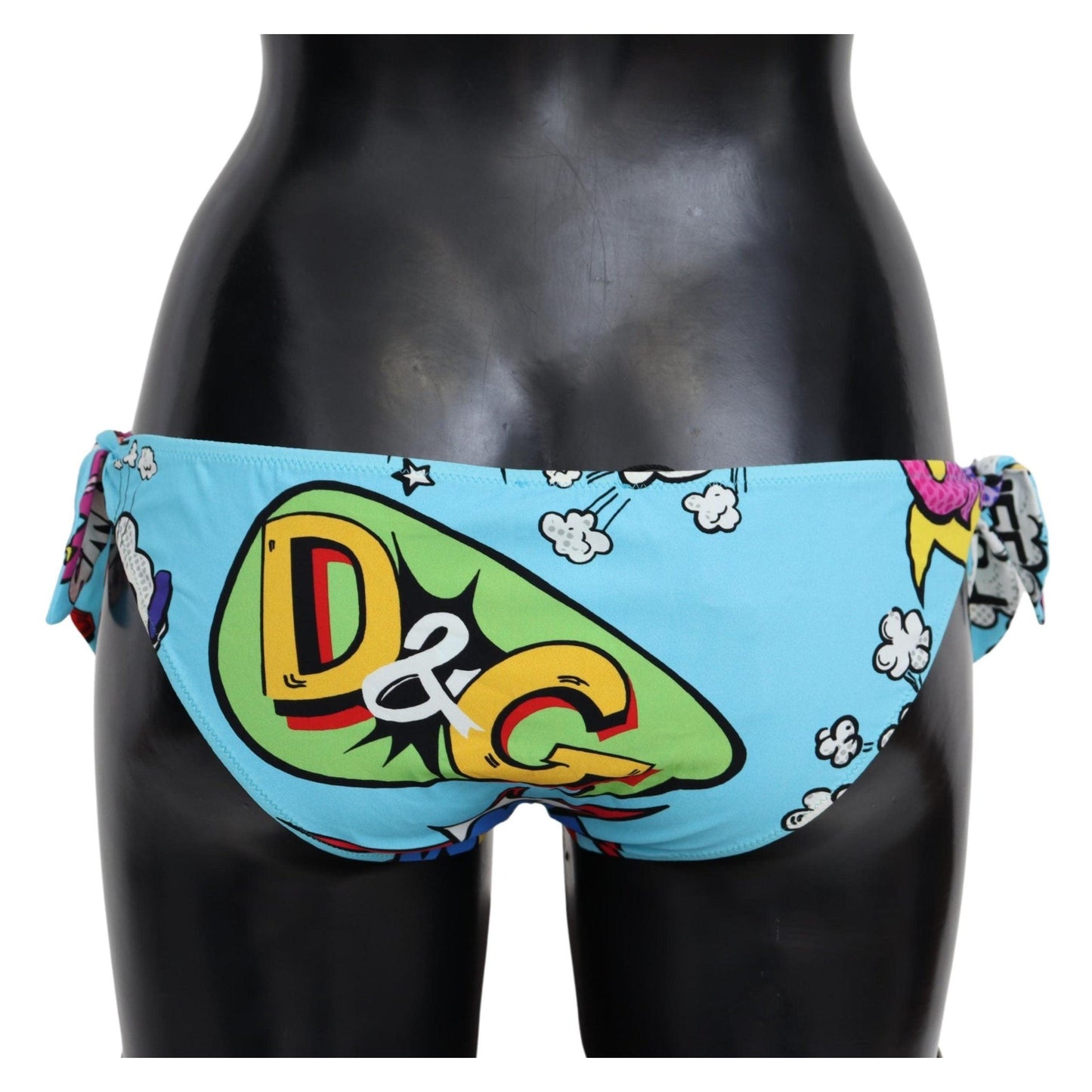 Blue Cartoon Print Swimsuit Beachwear Bikini Bottom