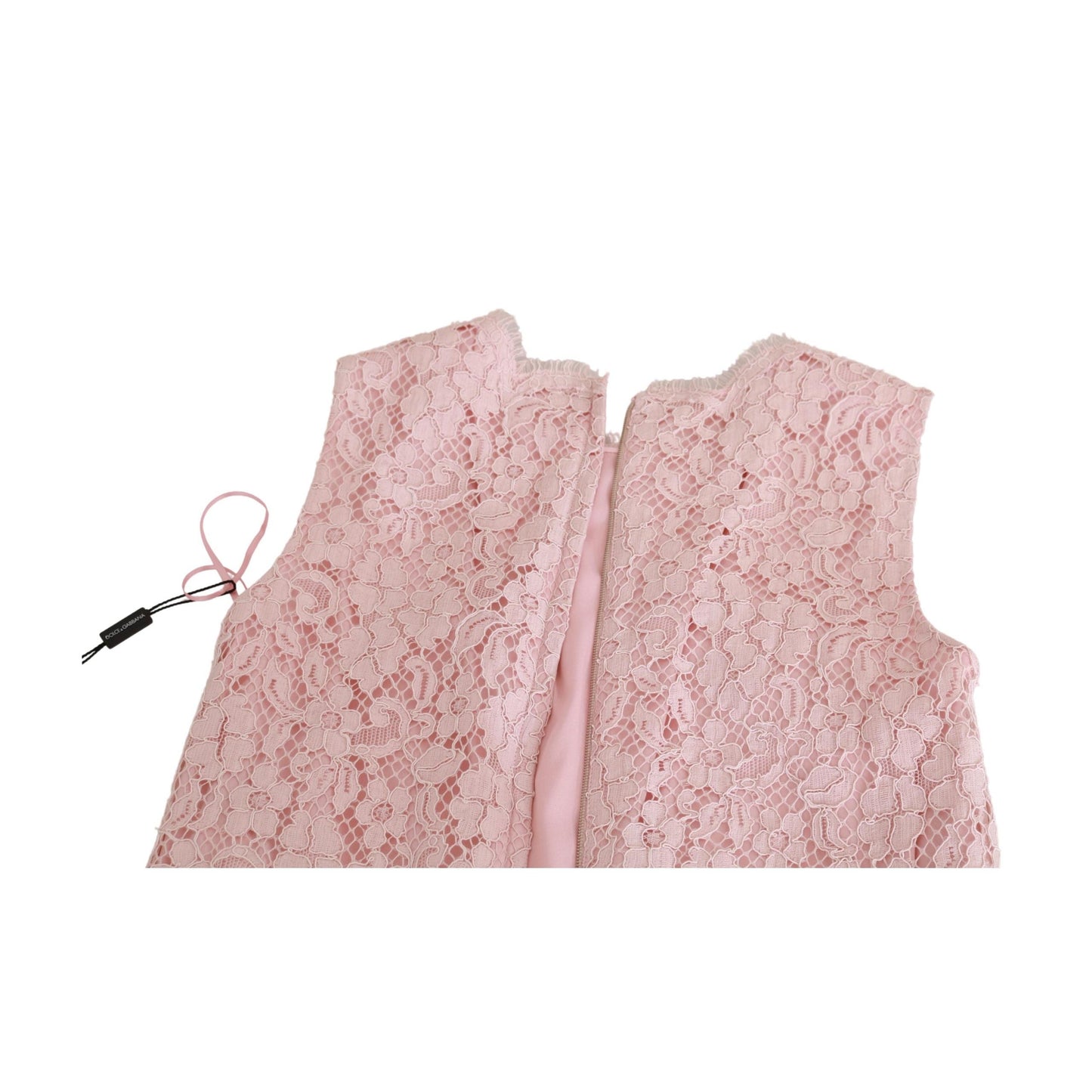 Pink Floral Lace Shift Gown Mini Dress