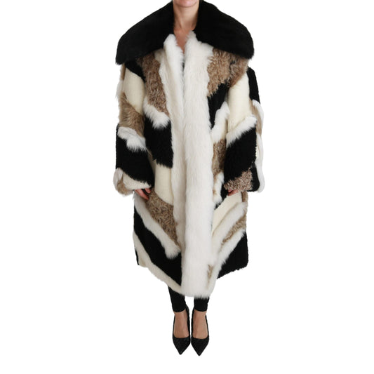 Sheep Fur Shearling Cape Jacket Coat