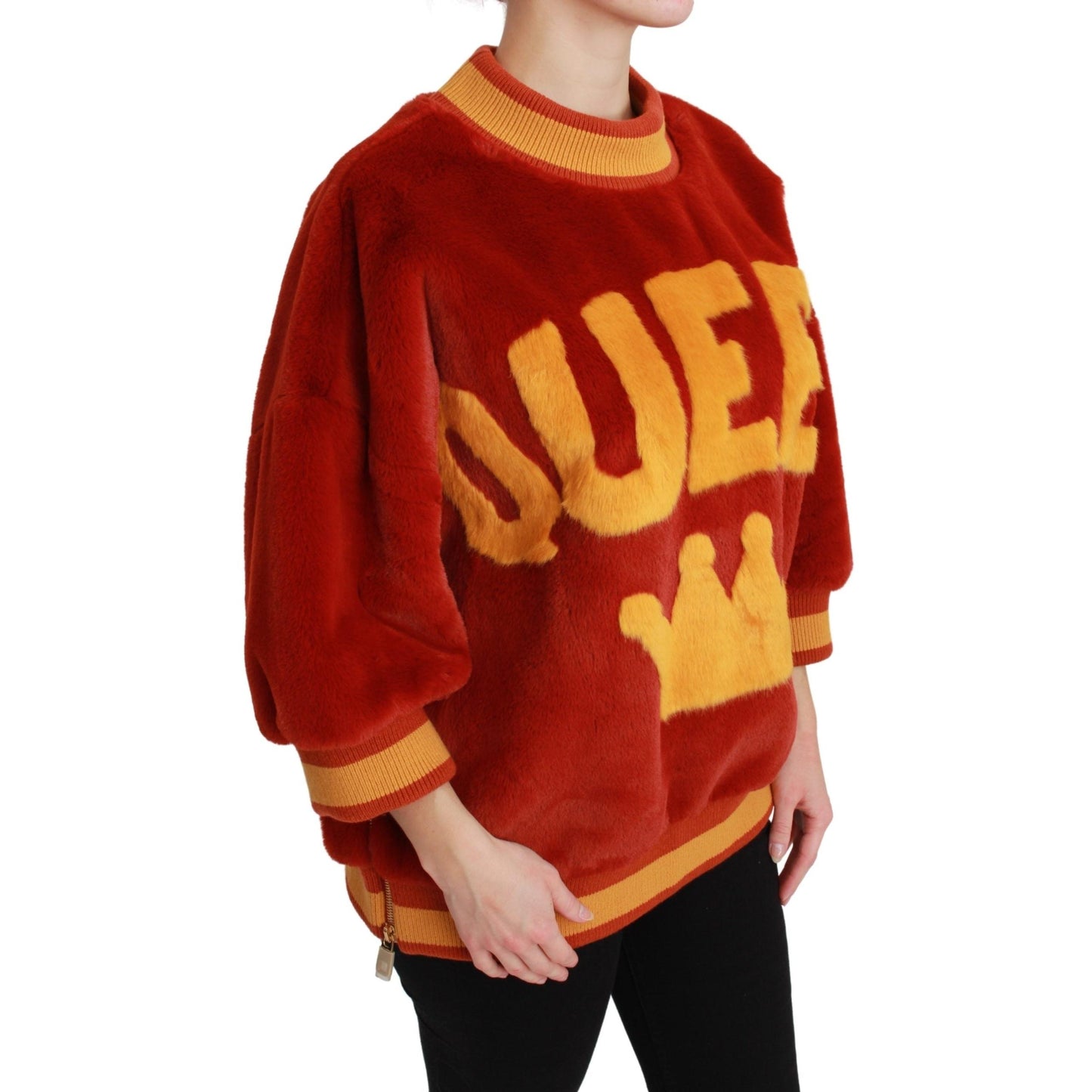 Red Queen Crown Pullover Women Sweater
