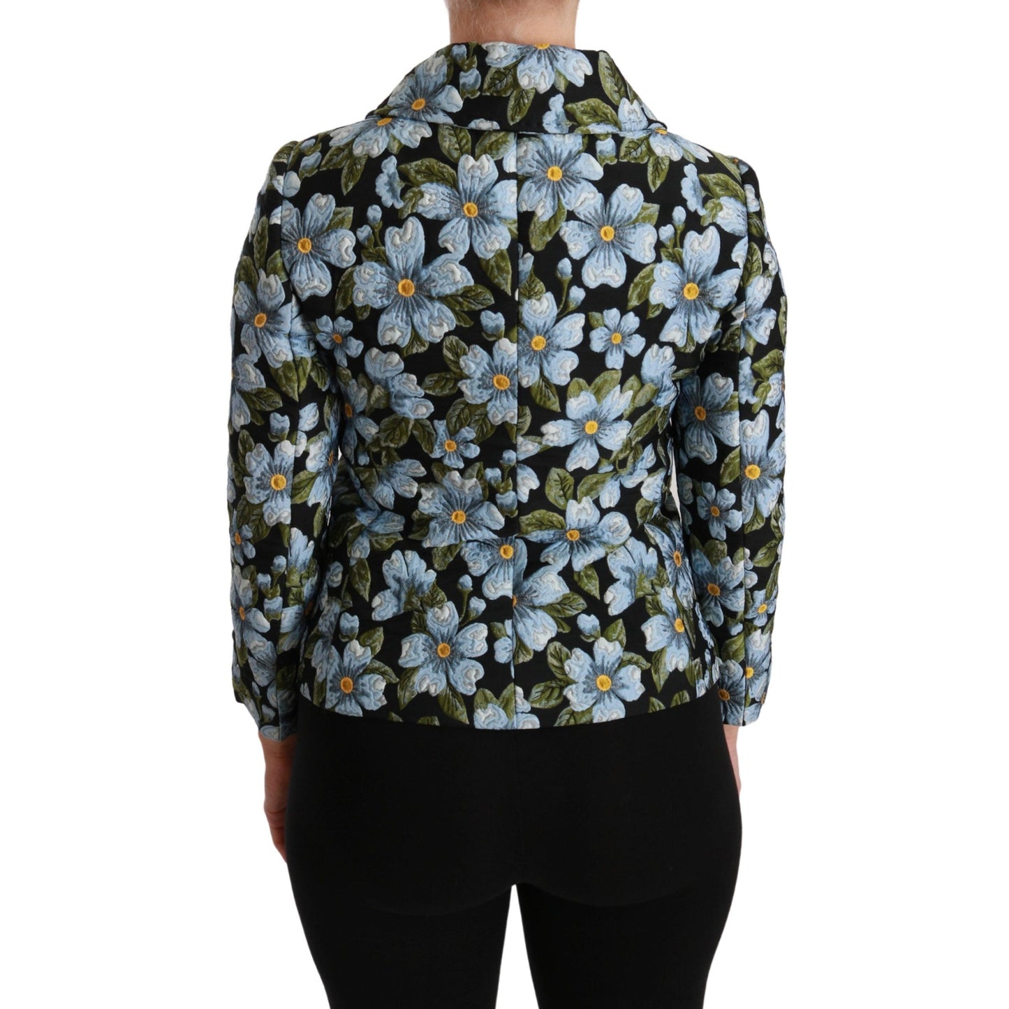 Multicolor Floral Blazer Coat Polyester Jacket