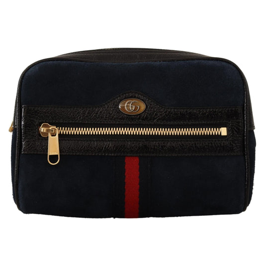 Blue Suede Leather Ophidia Small Belt Bag - coffeewithmee2