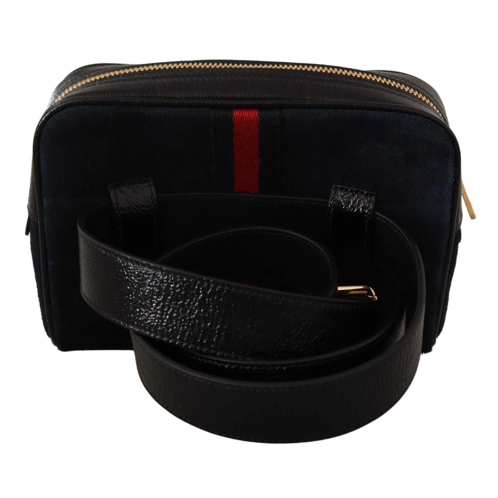 Blue Suede Leather Ophidia Small Belt Bag - coffeewithmee2