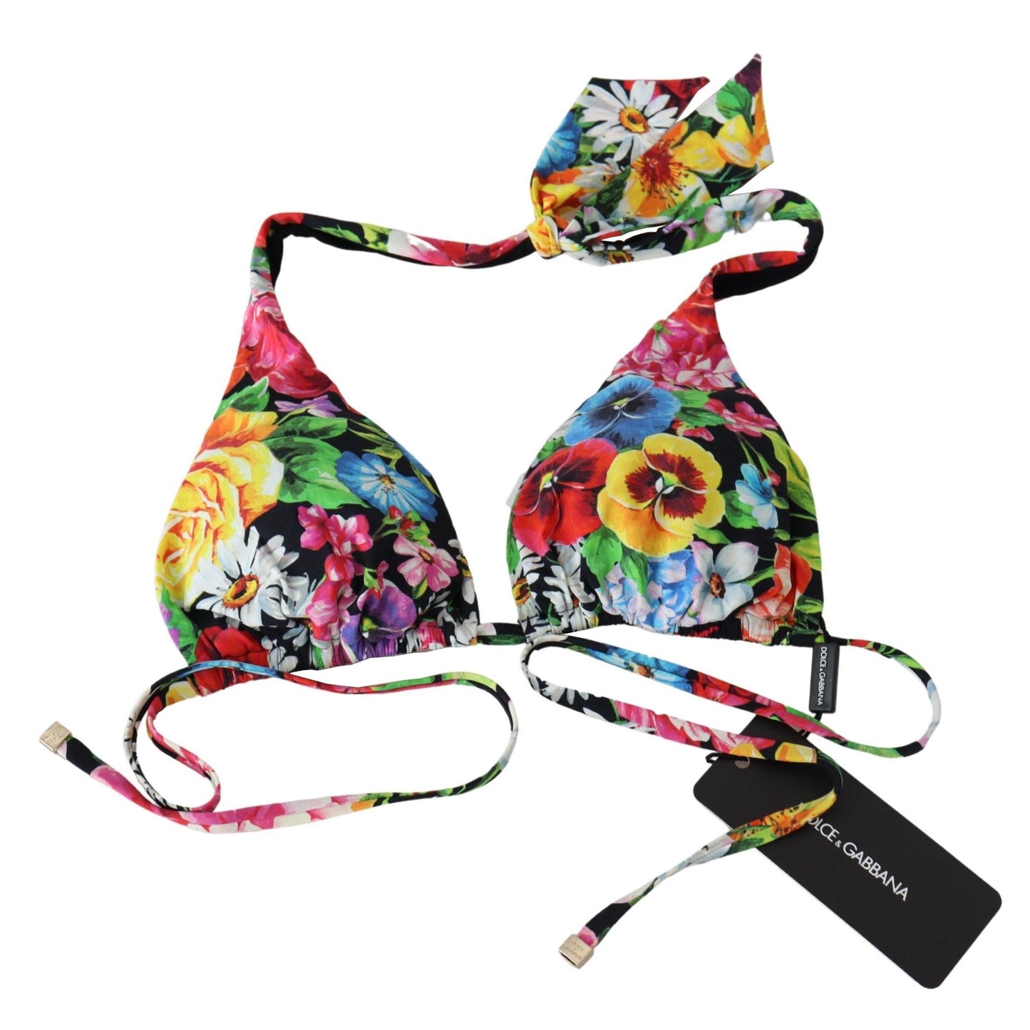 Multicolor Floral Print Swimwear Bikini Tops