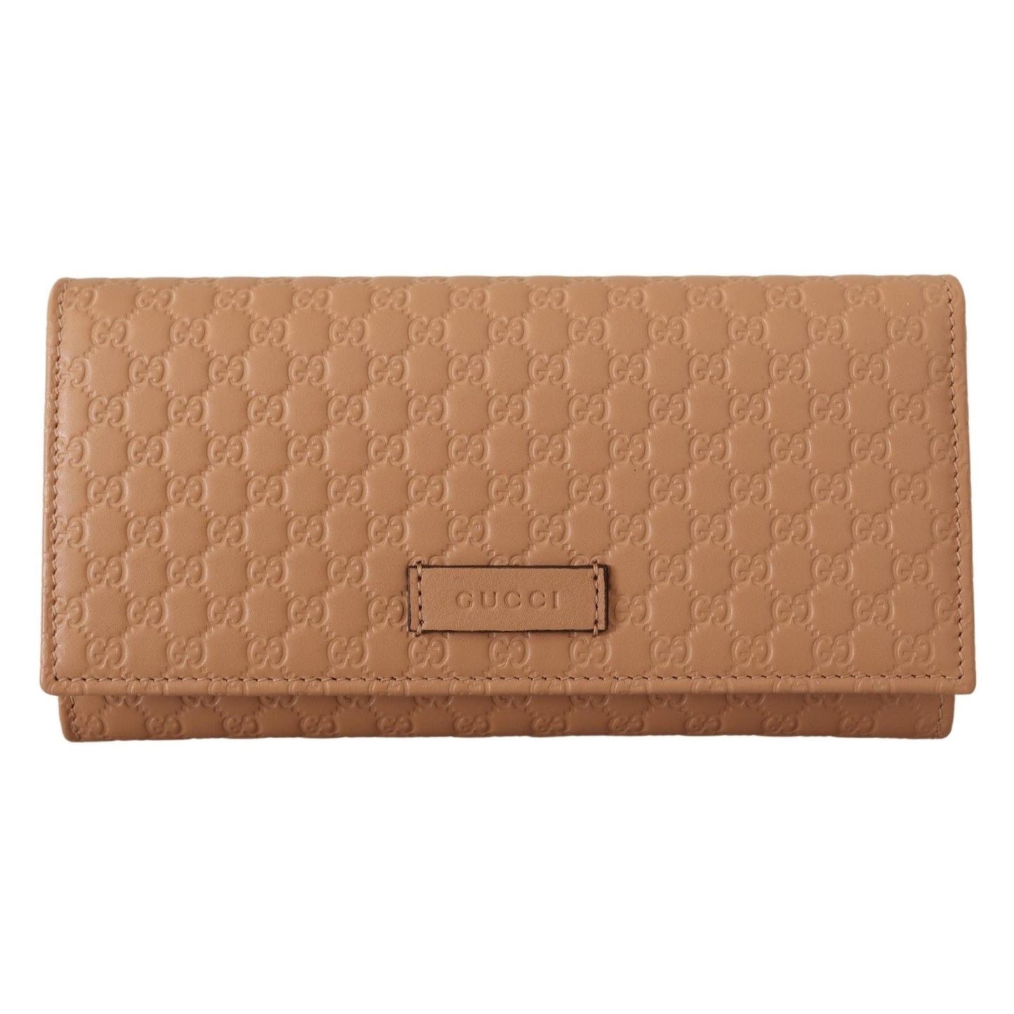Brown Leather Micro Guccissima Long Wallet - coffeewithmee2