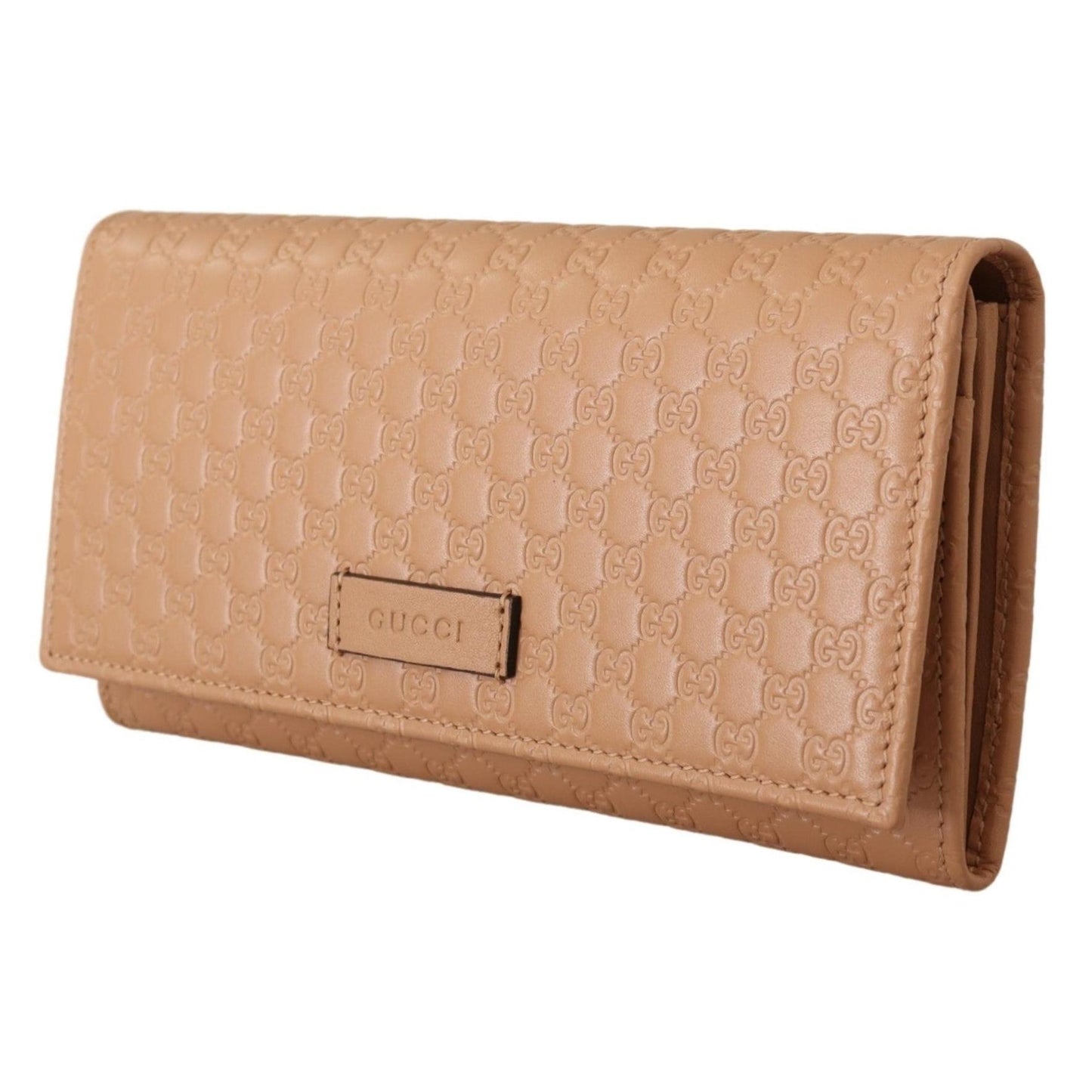 Brown Leather Micro Guccissima Long Wallet - coffeewithmee2