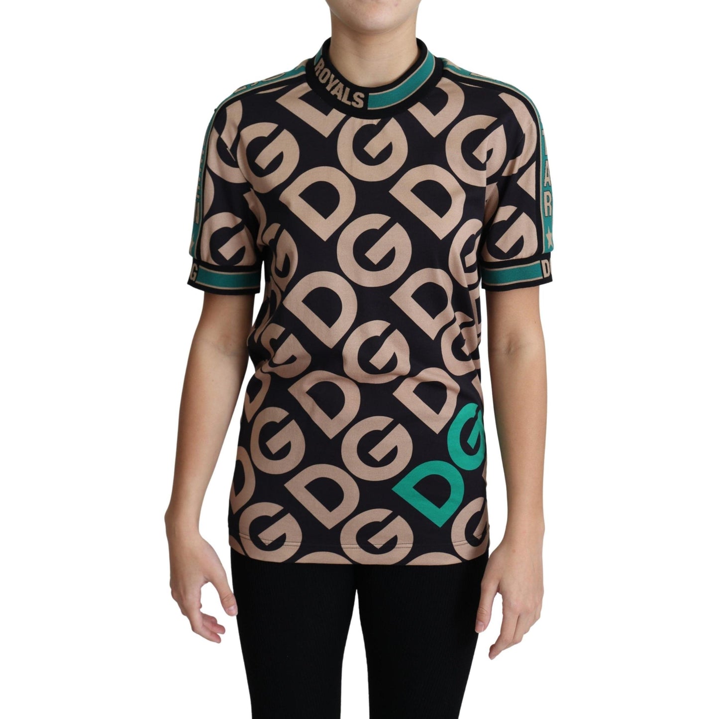 Multicolor DG Mania Logo Royals Print T-shirt