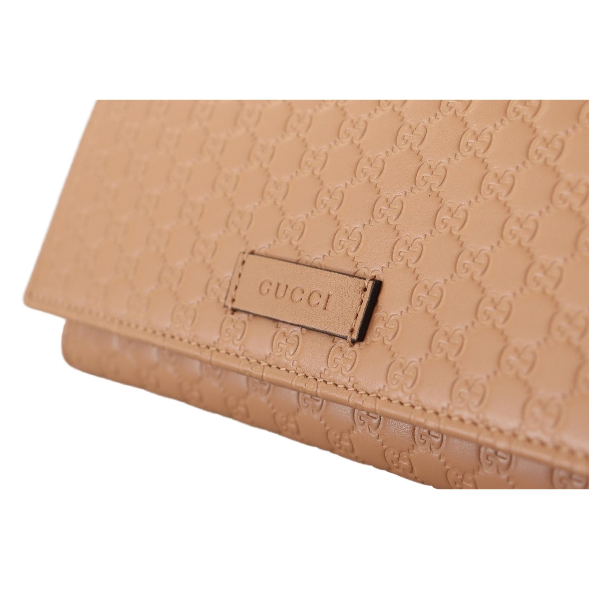 Brown Leather Micro Guccissima Long Wallet - coffeewithmee2