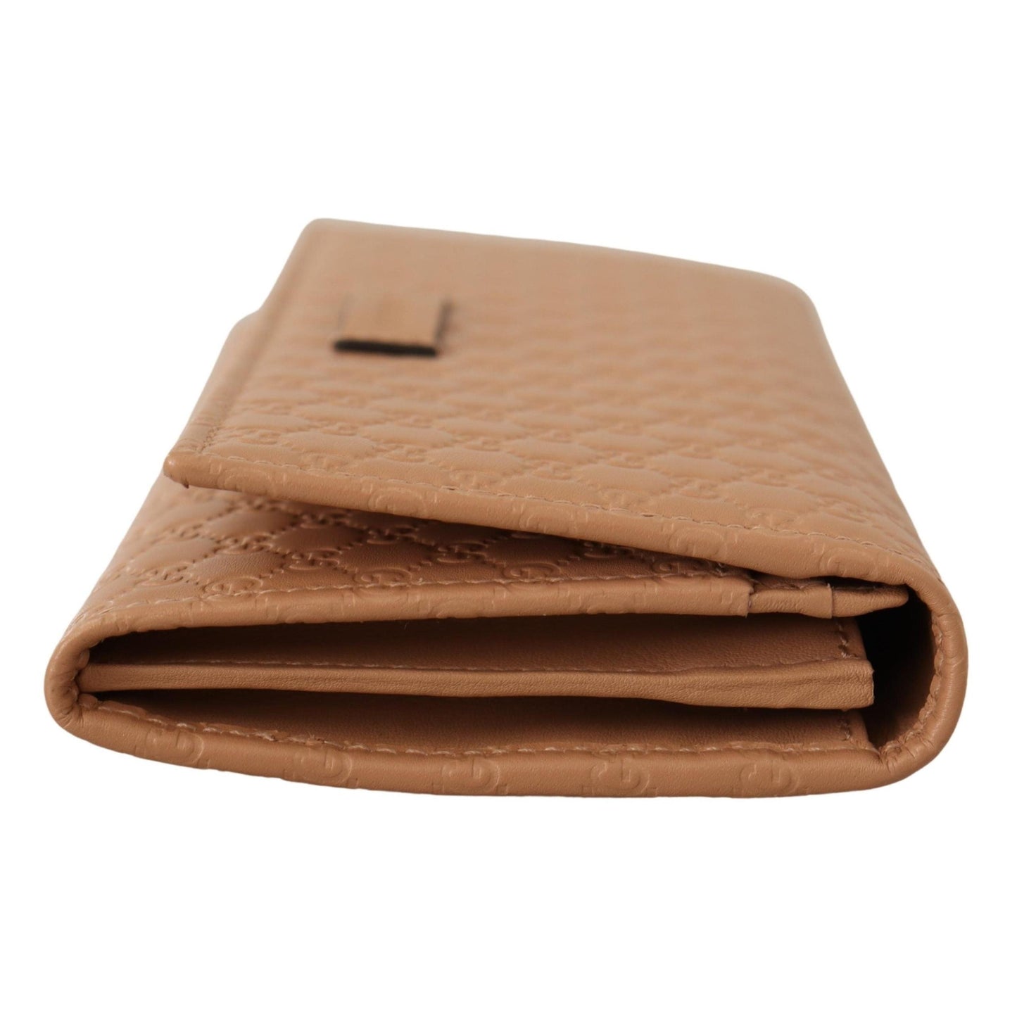 Brown Leather Micro Guccissima Long Wallet - coffeewithmee2