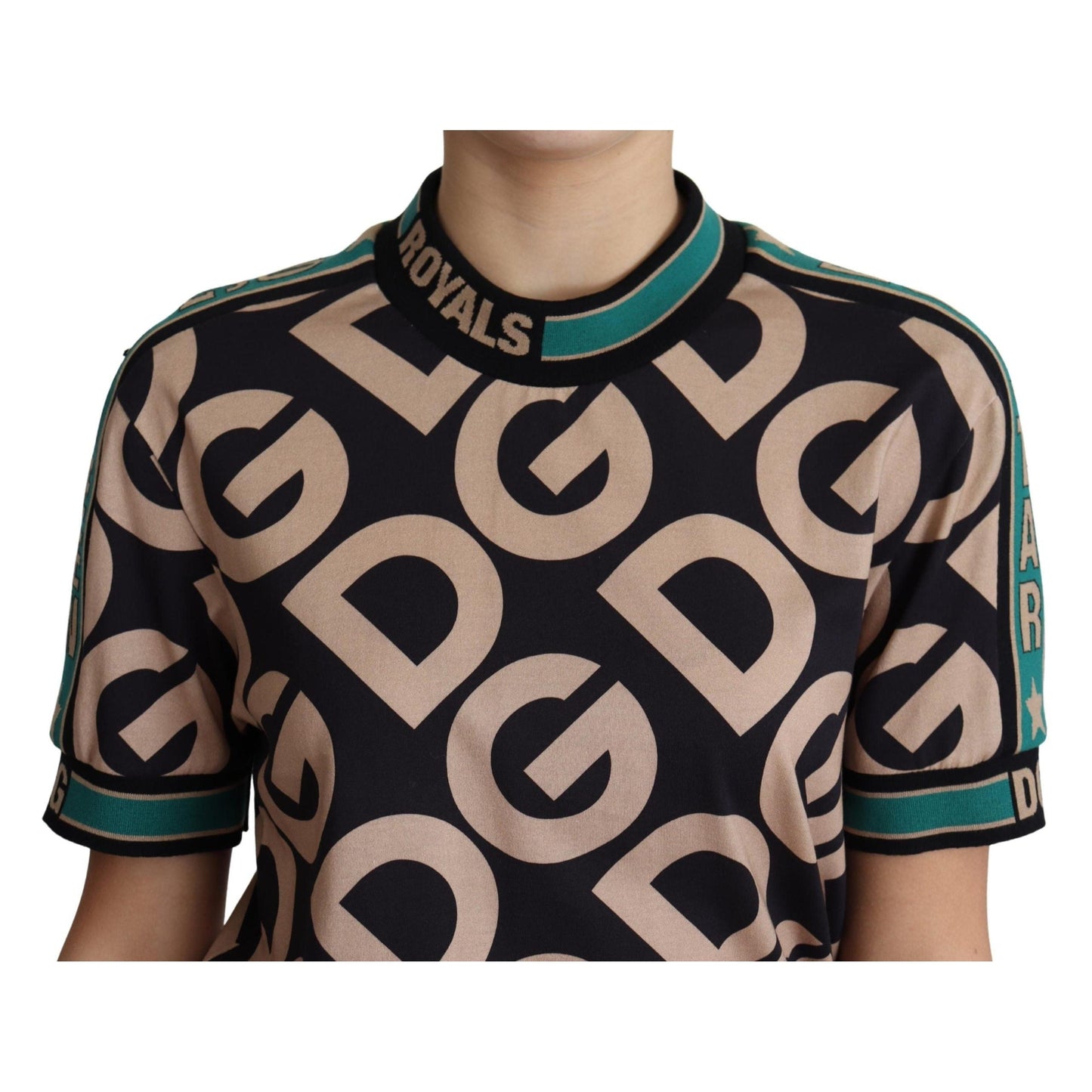 Multicolor DG Mania Logo Royals Print T-shirt