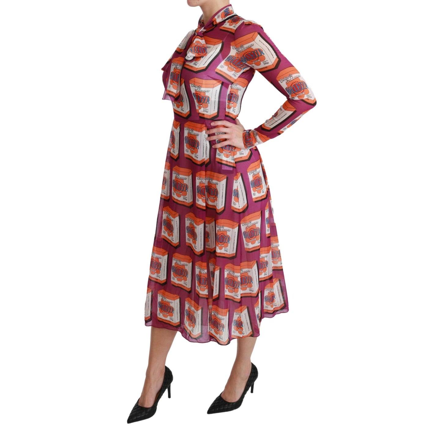 Purple Silk Bellezza A-Line Gown Dress