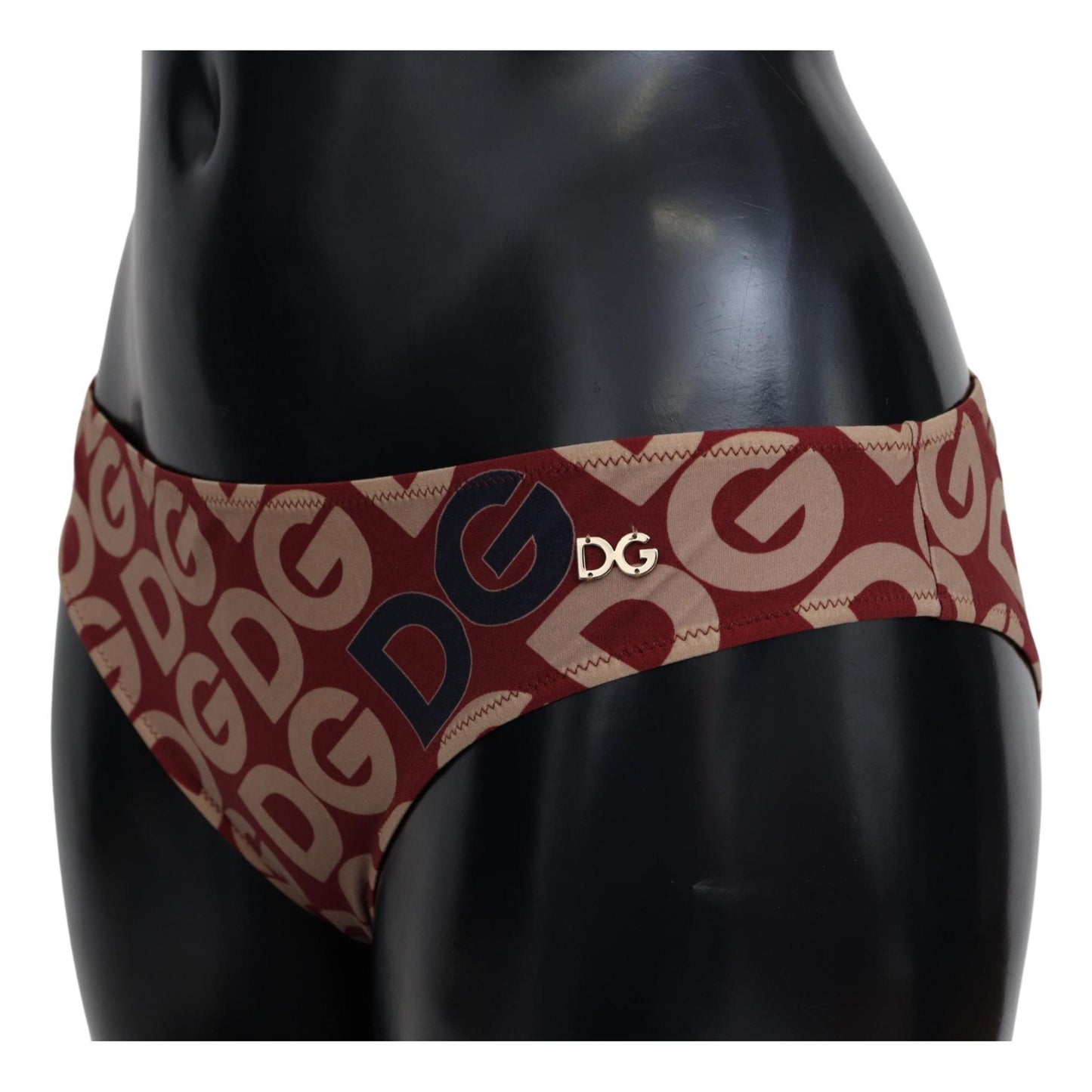 Multicolor DG Logo Print Bottom Beachwear Bikini Swimsuit