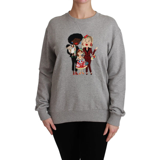 Gray #dgfamily Cotton Pullover Sweater