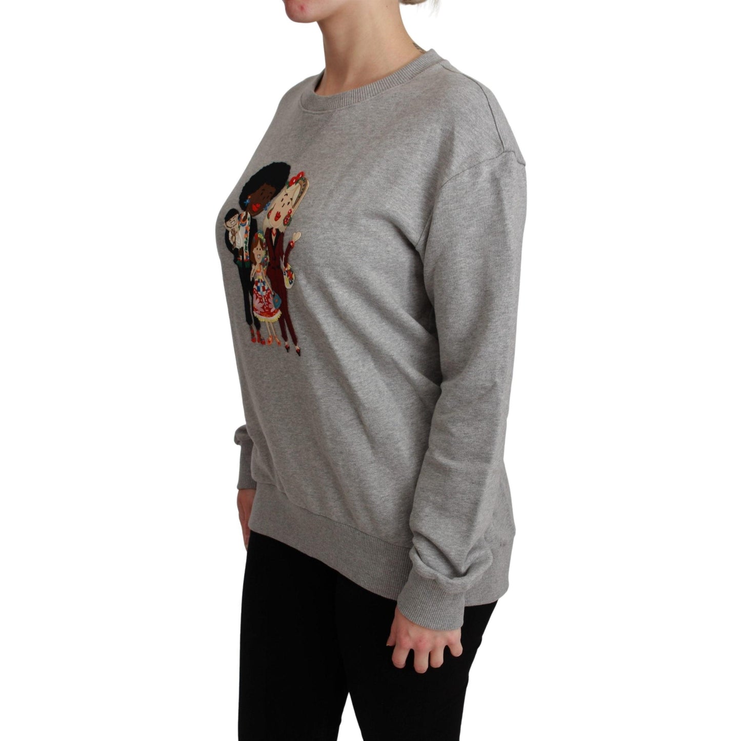 Gray #dgfamily Cotton Pullover Sweater