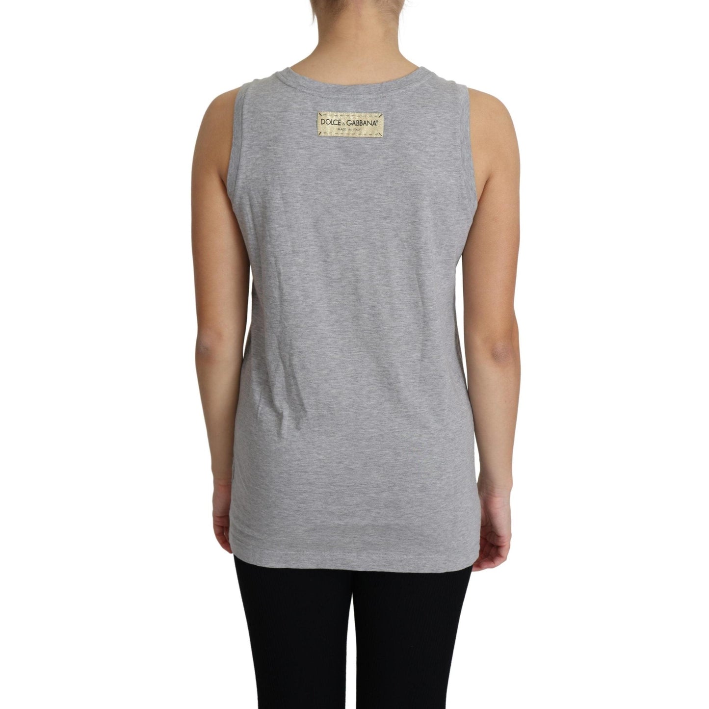 Gray Latinos Print Cotton Sleeveless Tank Top