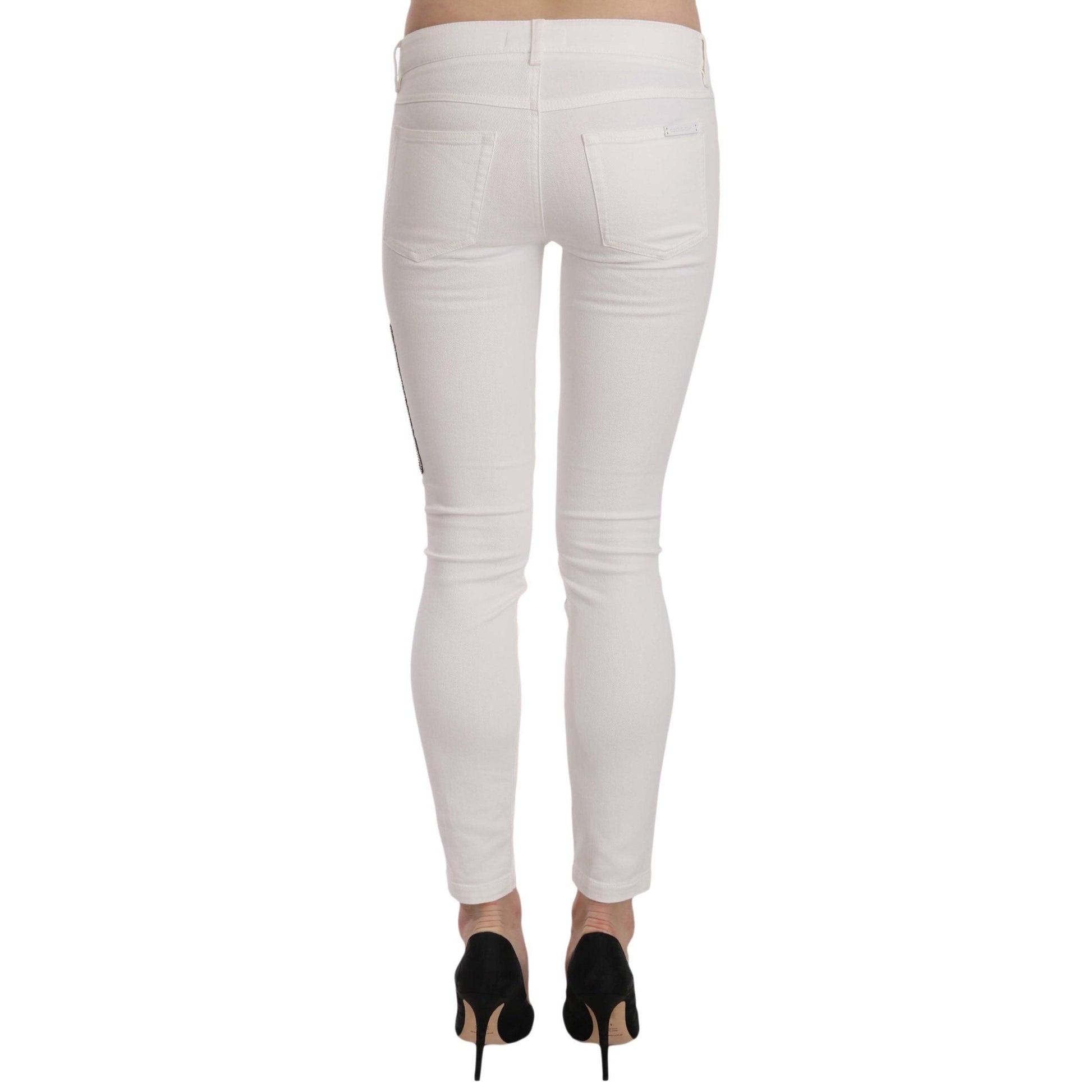 Queen Of Hearts Crystal Skinny Jeans - coffeewithmee2