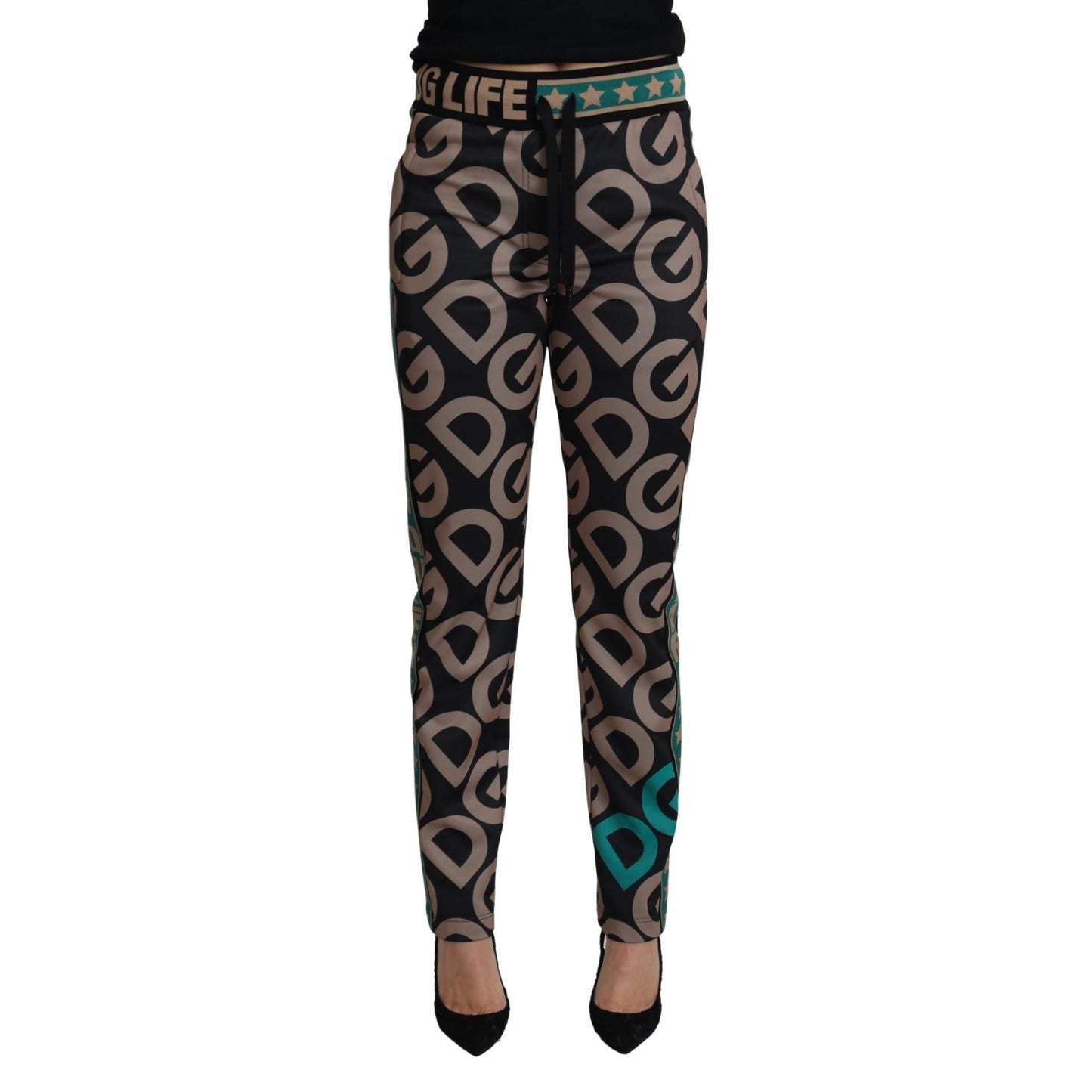 Multicolor DG Mania Print Straight Trouser Pant