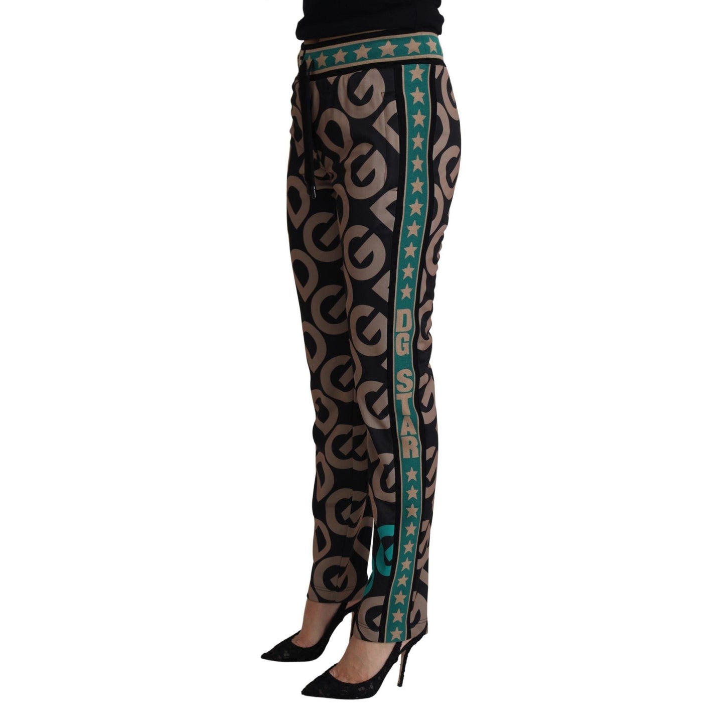 Multicolor DG Mania Print Straight Trouser Pant