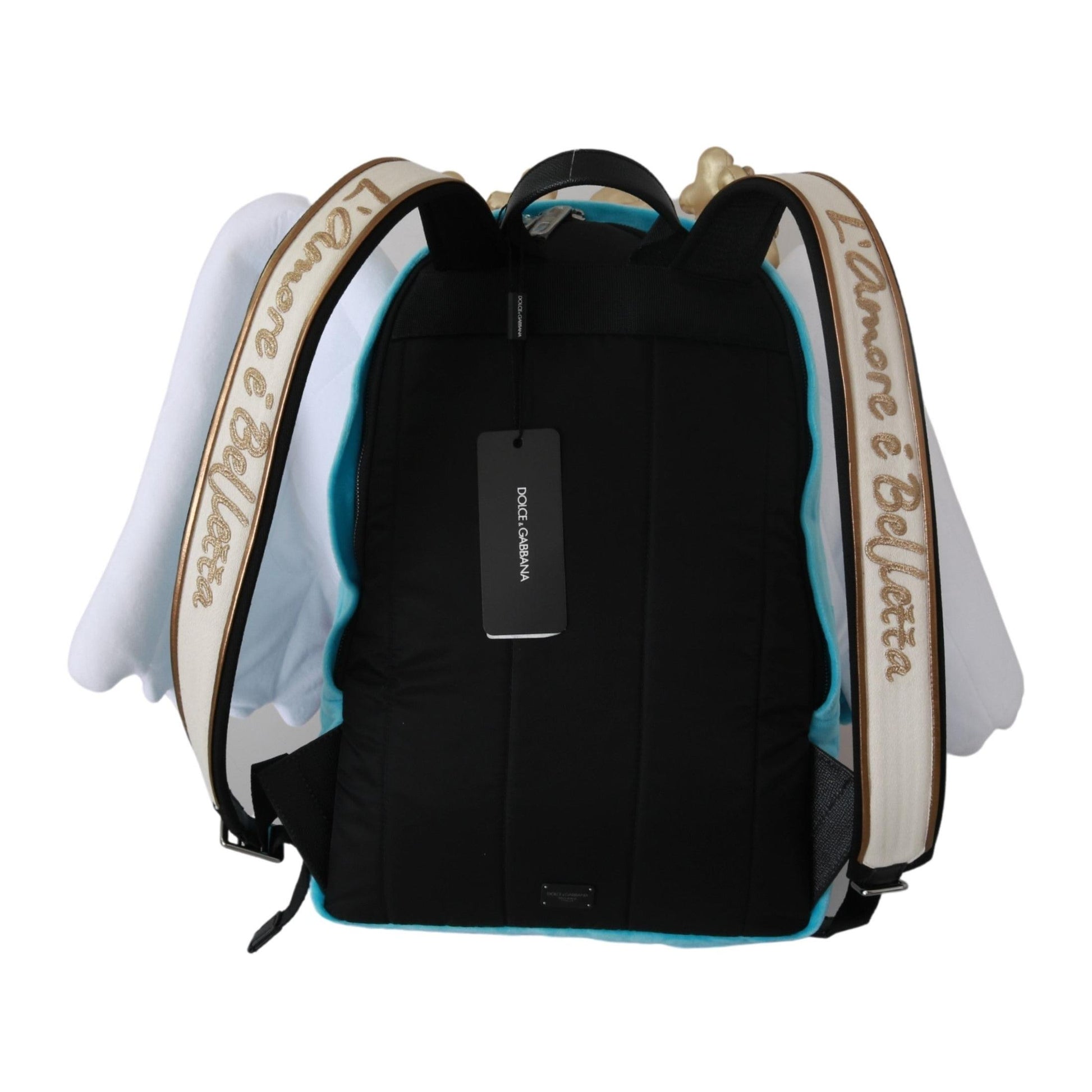 Red Blue Heart Wings DG Crown School Backpack - coffeewithmee2