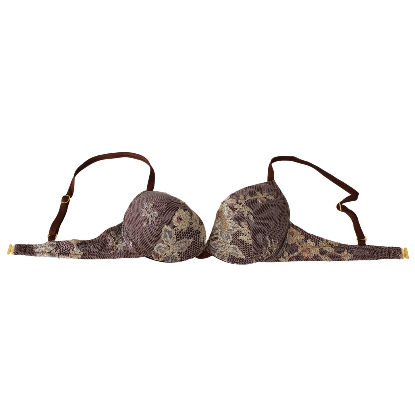 Brown Lace Beachwear Two Piece Bikini Swimsuit