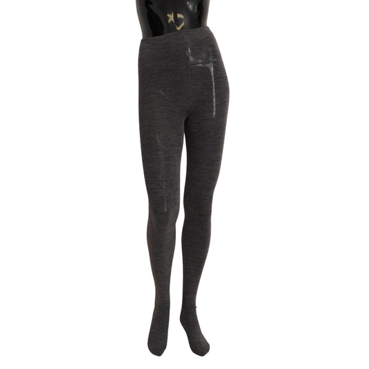 Gray Wool Stretch Tights Stocking Accessory Socks