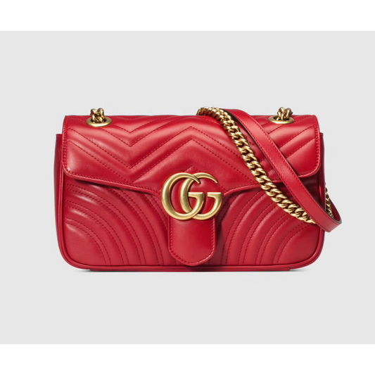 GG Marmont Matelassé  Small Leather Shoulder Bag - coffeewithmee2