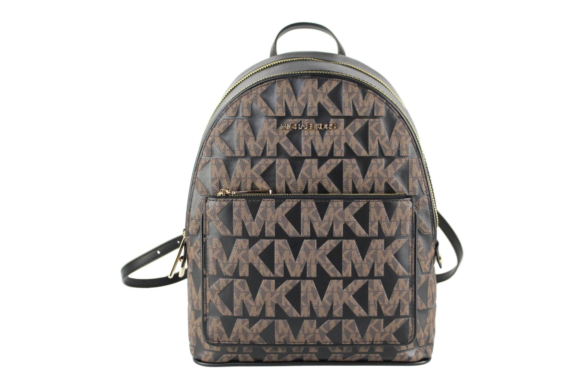 Adina Medium PVC Leather Convertible Backpack Bookbag (Brown/Black Multi) - coffeewithmee2Michael KorsP0405S