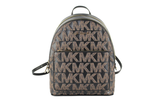 Adina Medium PVC Leather Convertible Backpack Bookbag (Brown/Black Multi) - coffeewithmee2Michael KorsP0405S