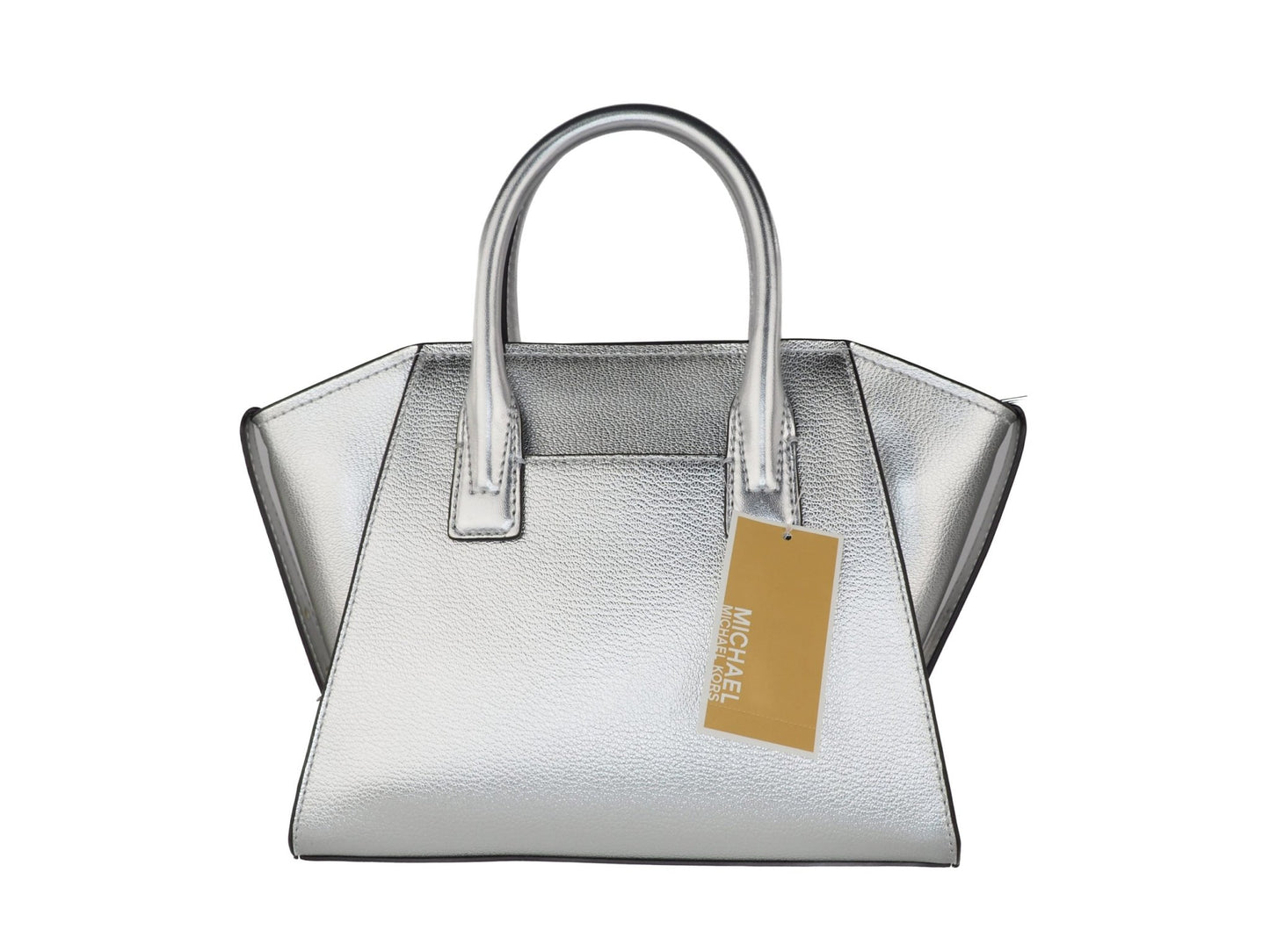 Avril Small Pebble Leather Top Zip Satchel Crossbody Handbag (Silver) - coffeewithmee2Michael KorsP0431S