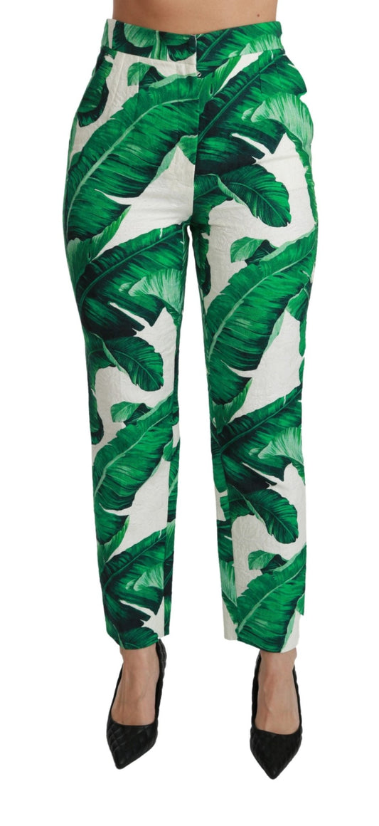 Banana Leaf High Waist Slim Trouser Pants - coffeewithmee2Dolce & GabbanaP2841S