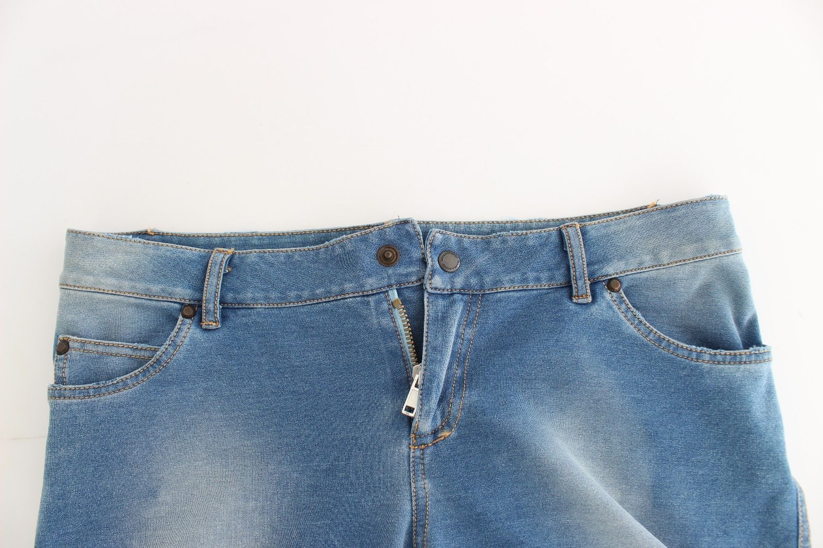 Beachwear Blue Jeans Capri Pants Cropped - coffeewithmee2Ermanno ScervinoP0804S