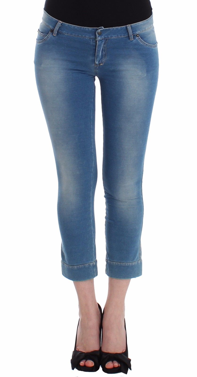 Beachwear Blue Jeans Capri Pants Cropped - coffeewithmee2Ermanno ScervinoP0804S