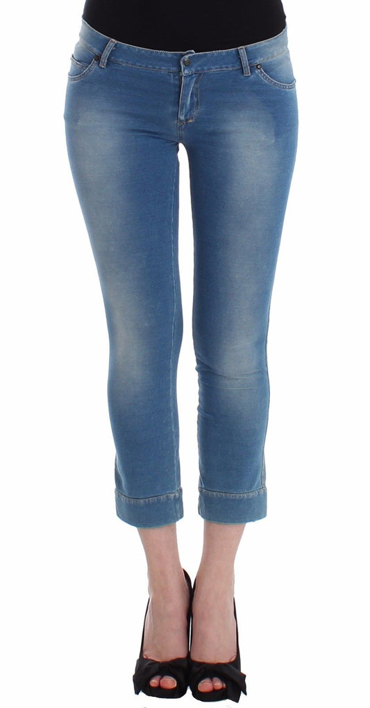 Beachwear Blue Jeans Capri Pants Cropped - coffeewithmee2Ermanno ScervinoP0804S