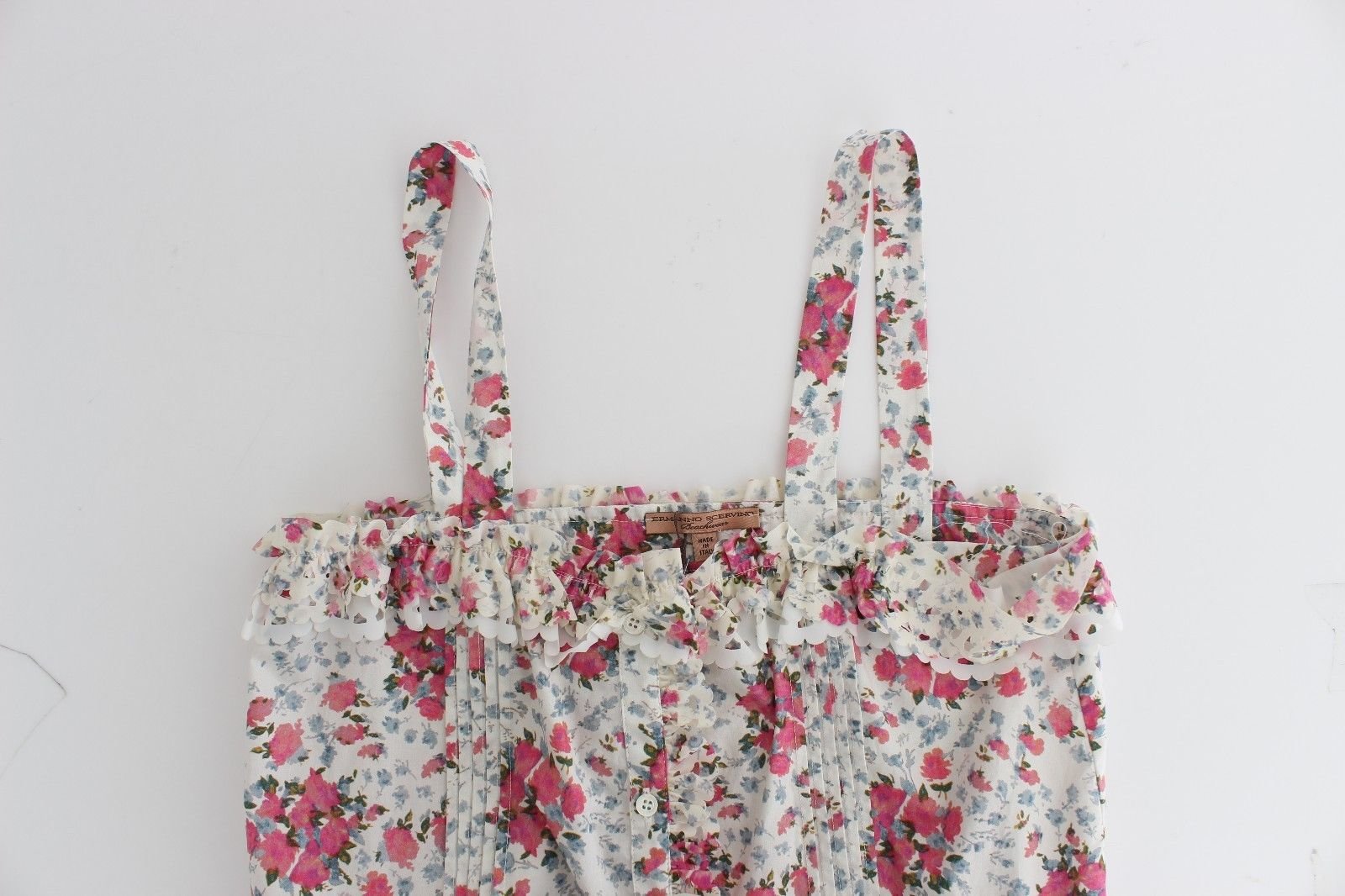 Beachwear Pink Floral Beach Mini Dress Short - coffeewithmee2Ermanno ScervinoP0872S