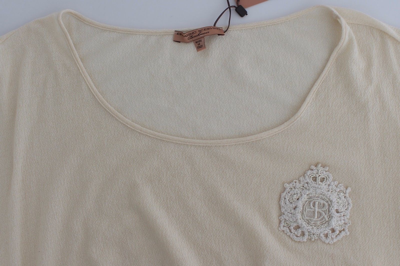 Beachwear White Maxi T-Shirt Top Blouse - coffeewithmee2Ermanno ScervinoP0844S