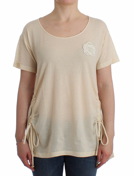 Beachwear White Maxi T-Shirt Top Blouse - coffeewithmee2Ermanno ScervinoP0844S